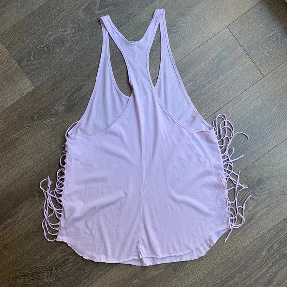 Aritzia Wilfred Tank Top Lilac Purple Fringe Racerback Festival Boho Size XS - Picture 12 of 13